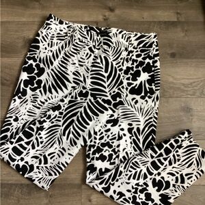 NWT Talbots pants black and white womens size 12